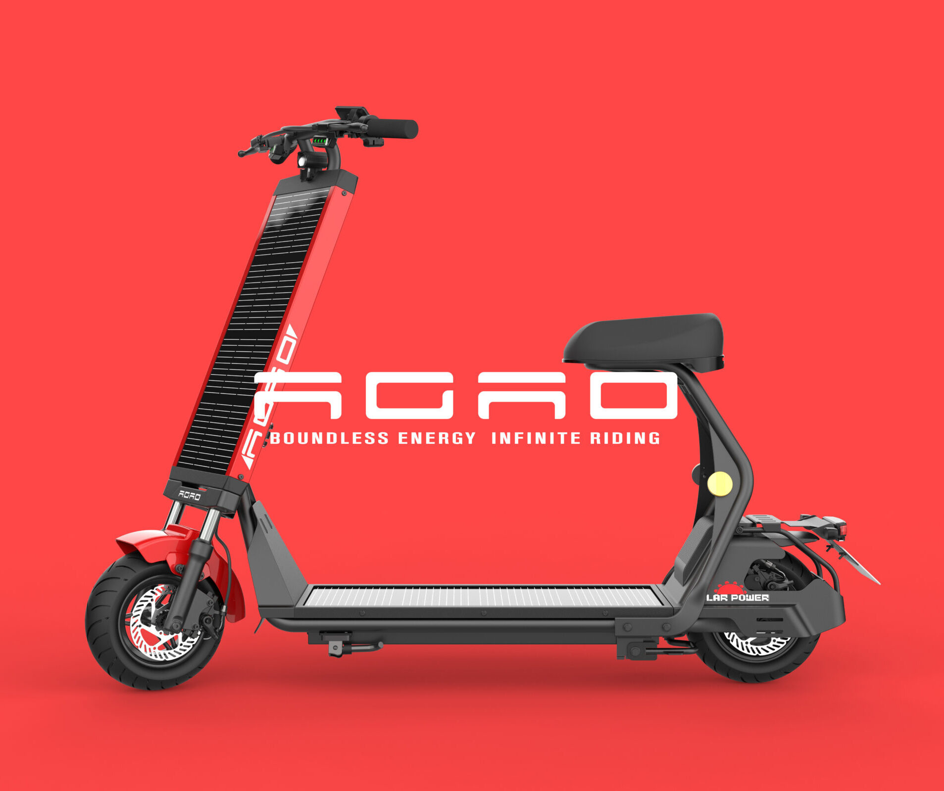 桜と富士山を背景にした座り乗り型AGAO